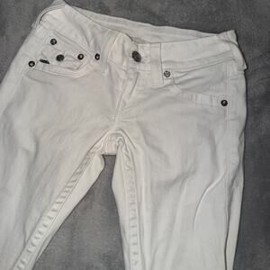 True Religion White Jeans Size 26 Horseshoe Pockets Made in USA Stretch